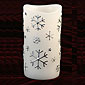 Mint Scented 3 x 6 Inch Snowflake Flameless Candle